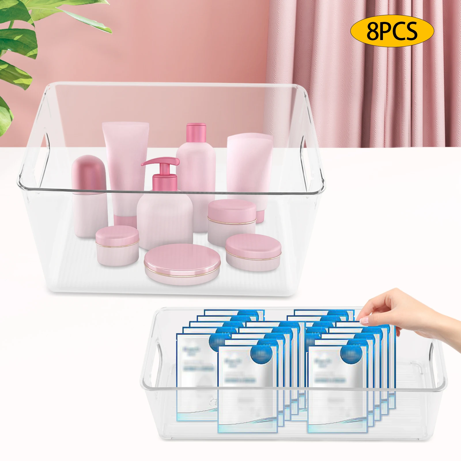 4 Large and 4 Medium Stackable Storage Containers for Pantry Organization and Kitchen Storage Bins Home Edit and Cabinet Organiz
4 Large and 4 Medium Stackable Storage Containers for Pantry Organization and Kitchen Storage Bins Home Edit and Cabinet Organiz
