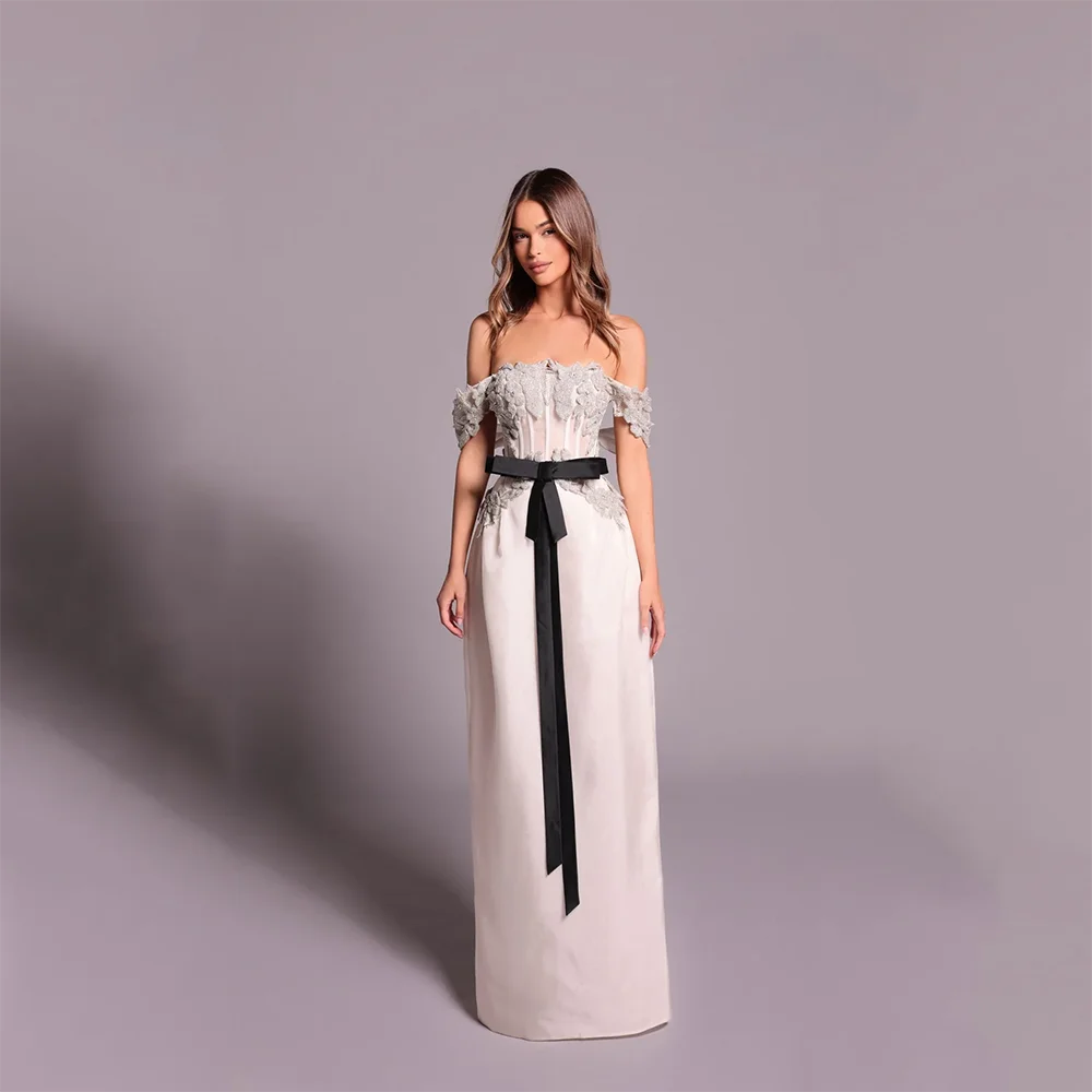 Customized Off The Shoulder Sleeveless Evening Dresses with Adjustable Sash Straight Floor Length Prom Gowns Party Dress
Customized Off The Shoulder Sleeveless Evening Dresses with Adjustable Sash Straight Floor Length Prom Gowns Party Dress