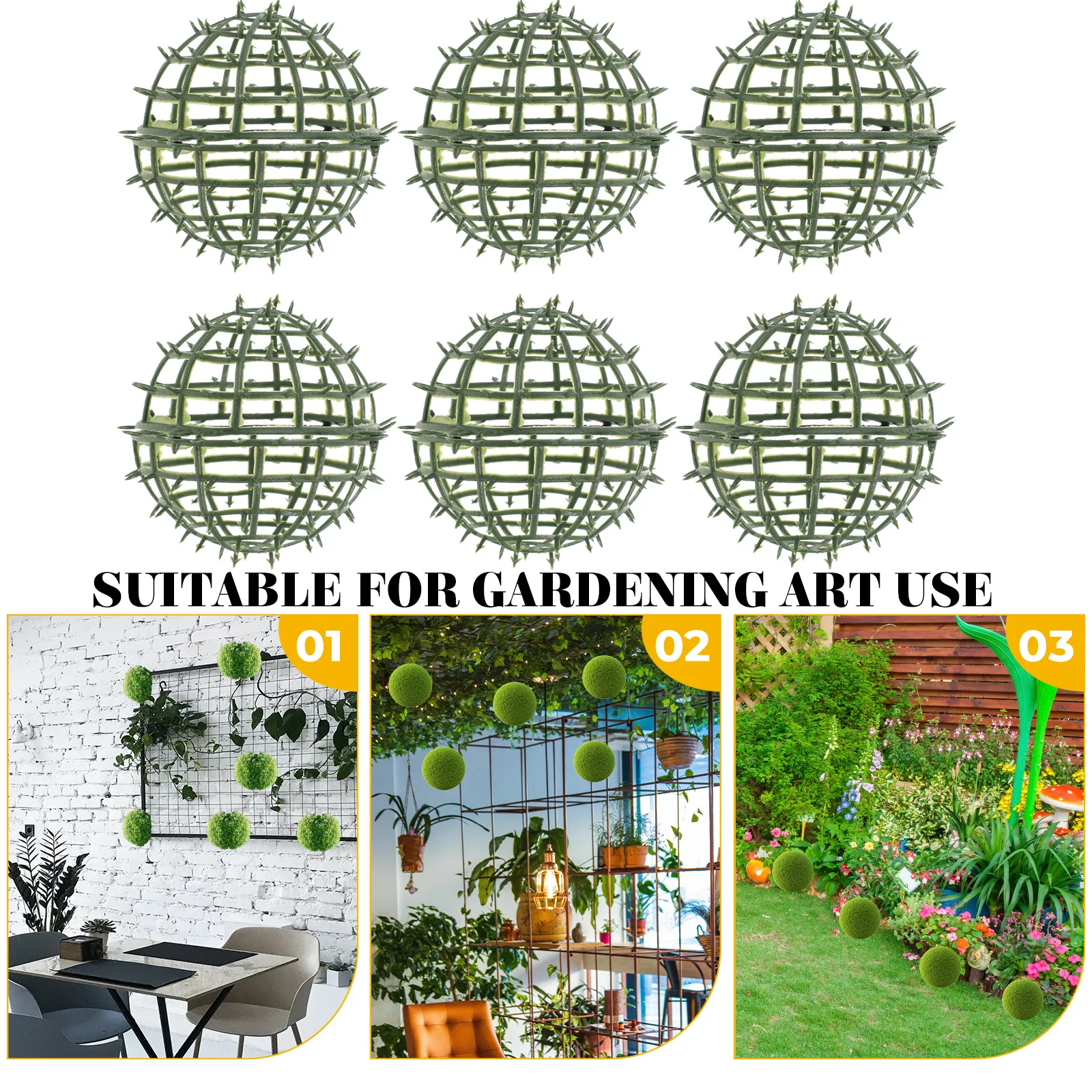 6 Pcs Flower Arrangement Gardening Decoration Artificial Plant Topiary Balls Bouquet Park Frame Plastic Greenery
6 Pcs Flower Arrangement Gardening Decoration Artificial Plant Topiary Balls Bouquet Park Frame Plastic Greenery