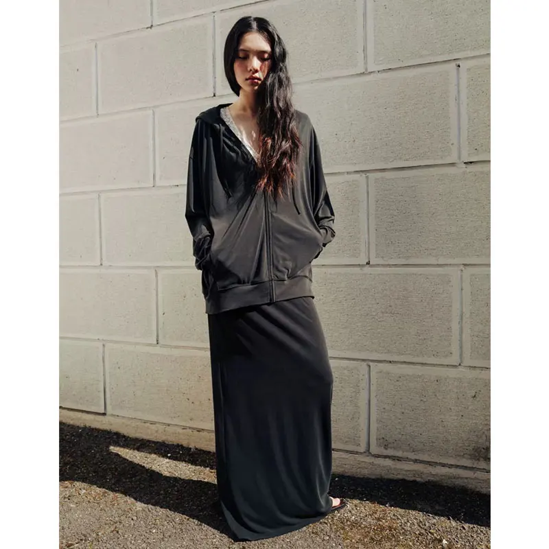 Ele Lazy Dongda Gate 2025 Summer Hooded Zipper Sun Protection Sweatirt Women's High Waist Skirt Casual Ci Walk
Ele Lazy Dongda Gate 2025 Summer Hooded Zipper Sun Protection Sweatirt Women's High Waist Skirt Casual Ci Walk