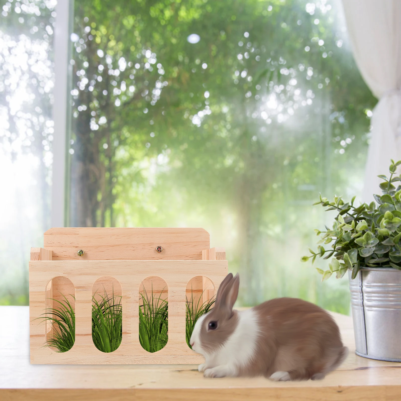 Rabbit Wooden Food Pot Hay Feeder Holder Light Brown Small Animal Feeders Durable Cage Bowl Rabbit Cage Food Container Pet
Rabbit Wooden Food Pot Hay Feeder Holder Light Brown Small Animal Feeders Durable Cage Bowl Rabbit Cage Food Container Pet