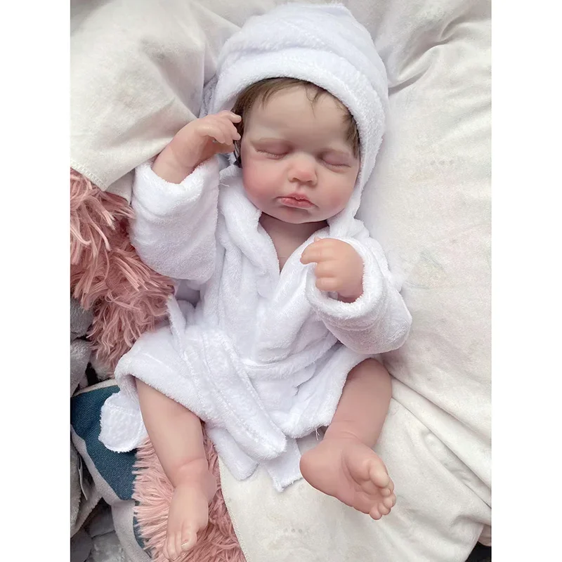 48CM Reborn Loulou Full Body Vinyl Reborn Baby With 3D Skin Visible Veins Lifelike Soft Touch Gift for Children
48CM Reborn Loulou Full Body Vinyl Reborn Baby With 3D Skin Visible Veins Lifelike Soft Touch Gift for Children