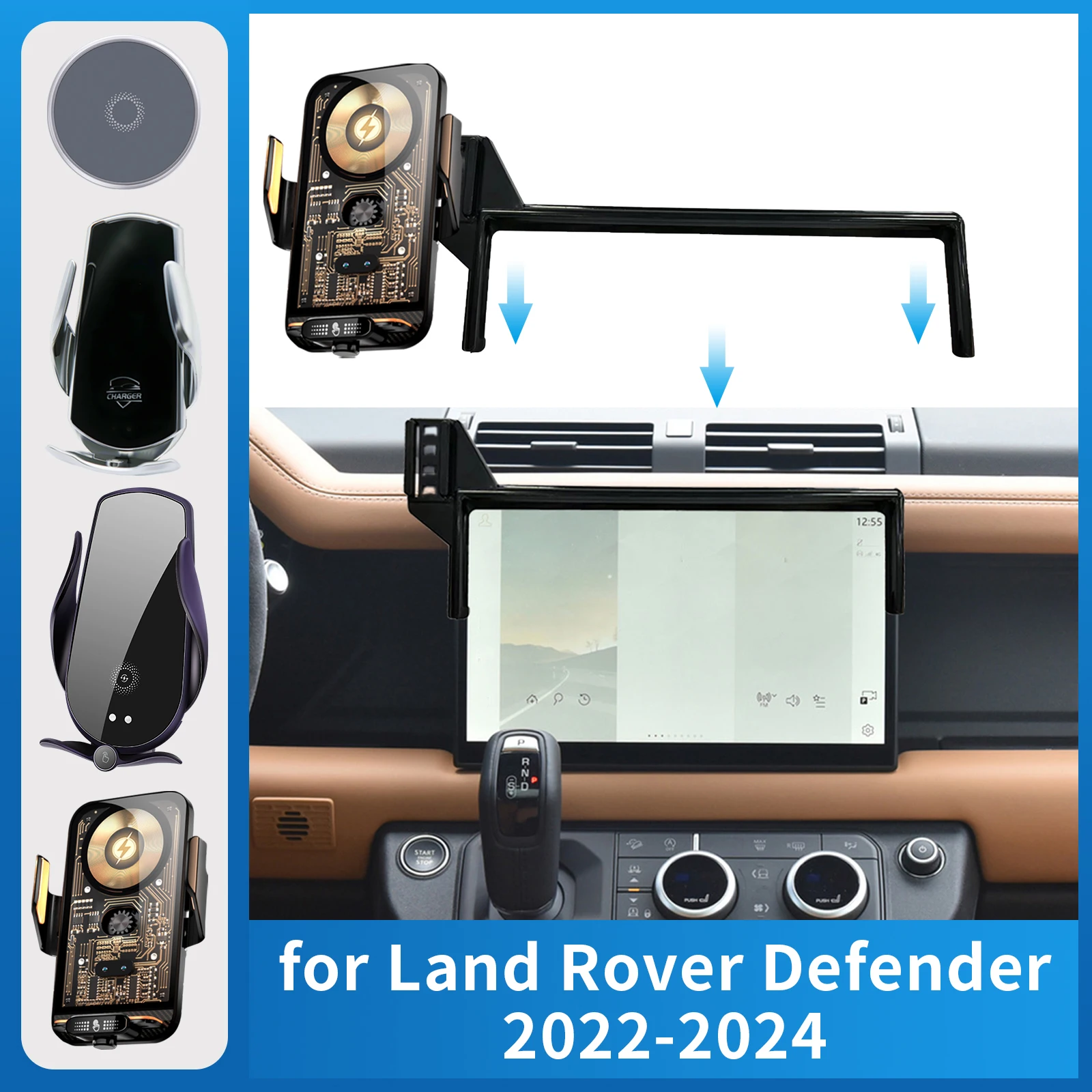 Автомобильный держатель мобильного телефона для Land Rover Defender 2022-2024, зарядный GPS-кронштейн, навигационная подставка, автоаксессуары
Автомобильный держатель мобильного телефона для Land Rover Defender 2022-2024, зарядный GPS-кронштейн, навигационная подставка, автоаксессуары