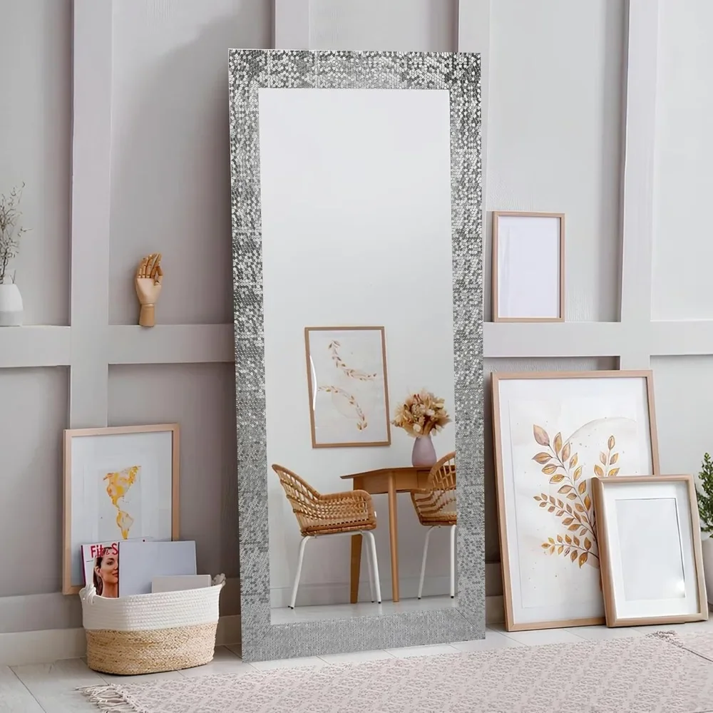 Mosaic Full Length Mirror – 66" L x 32" W Large Decorative Wall Mirror with Faux Wood Frame Tall Full Body Floor
Mosaic Full Length Mirror – 66" L x 32" W Large Decorative Wall Mirror with Faux Wood Frame Tall Full Body Floor