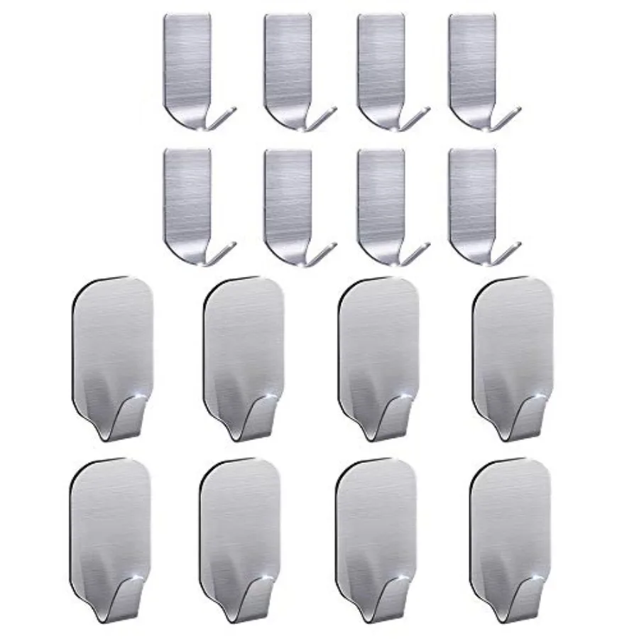 Adhesive Hooks Hat Hooks Hanger, Strong Waterproof Stainless Steel Wall Hangers Sticky Hooks for Hanging Bathroom Kitchen Stick
Adhesive Hooks Hat Hooks Hanger, Strong Waterproof Stainless Steel Wall Hangers Sticky Hooks for Hanging Bathroom Kitchen Stick