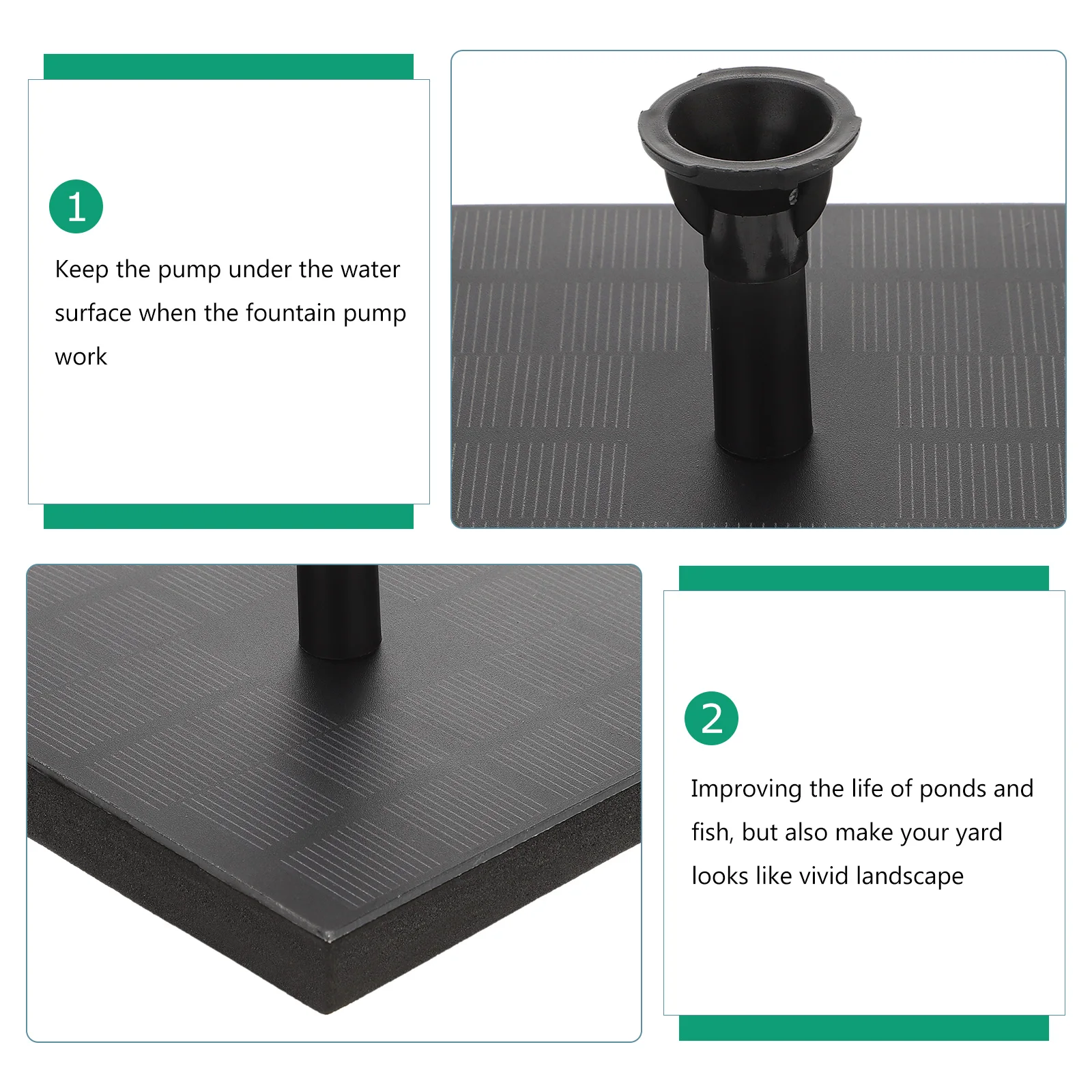 Solar Fountain Small Outdoor Water Pump Decorations Pool Engineering Plastics Solar Powered Garden Fountain Pump Aeration Pond
Solar Fountain Small Outdoor Water Pump Decorations Pool Engineering Plastics Solar Powered Garden Fountain Pump Aeration Pond