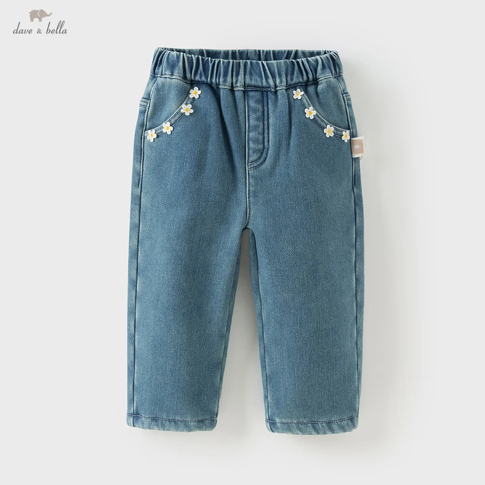 Dave Bella Children's Pants Winter Girl's Trousers Fashion Casual Sweet Cute Floral Pattern Denim Pants Loose Outdoor DB4254070
Dave Bella Children's Pants Winter Girl's Trousers Fashion Casual Sweet Cute Floral Pattern Denim Pants Loose Outdoor DB4254070