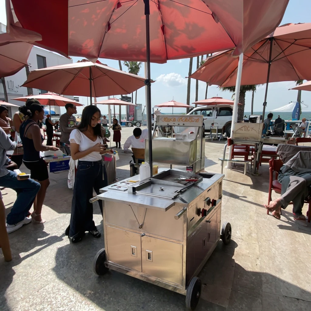 Hot Dog Vending Cart With Big Wheels 220v For Snacks Fast Food Winery Retail-Versatile Chip Candy & Ice Cream Cart For Sale
Hot Dog Vending Cart With Big Wheels 220v For Snacks Fast Food Winery Retail-Versatile Chip Candy & Ice Cream Cart For Sale
