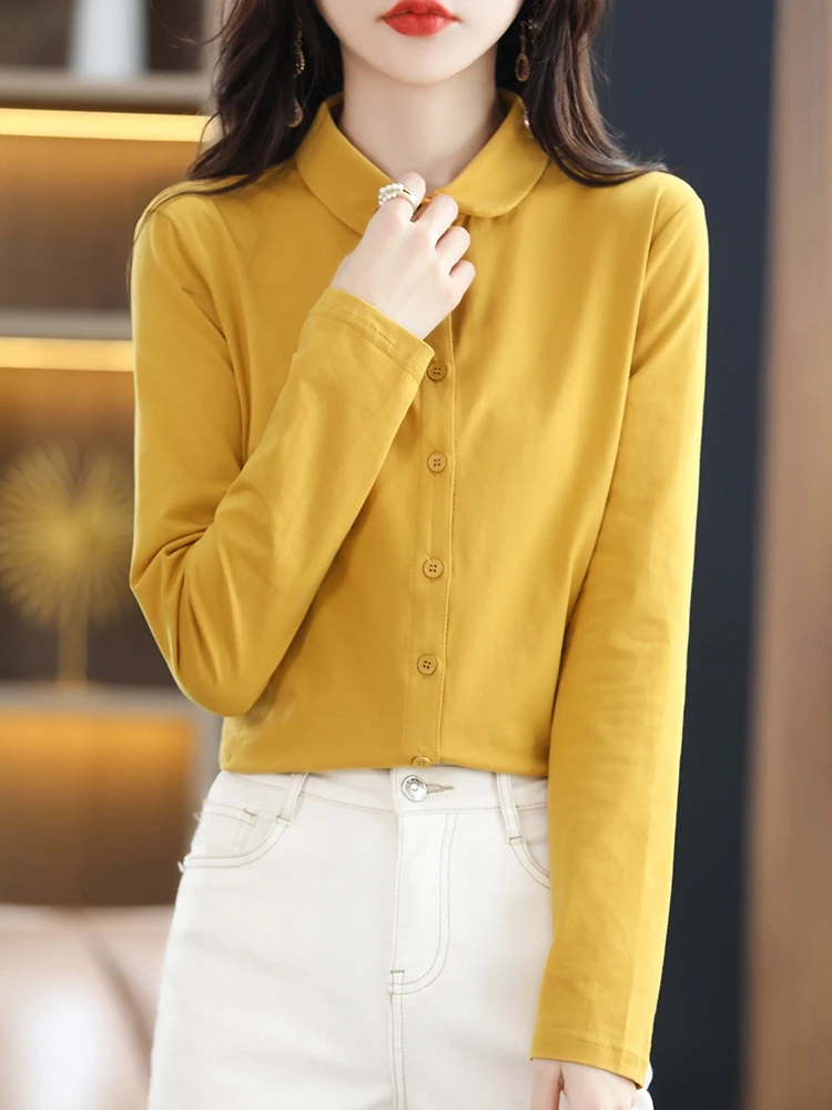 Pure Cotton Short Sleeve Women's Shirt Loose Long Sleeve Base Layer Design Commute Top Korean Style Open Cardigan
Pure Cotton Short Sleeve Women's Shirt Loose Long Sleeve Base Layer Design Commute Top Korean Style Open Cardigan