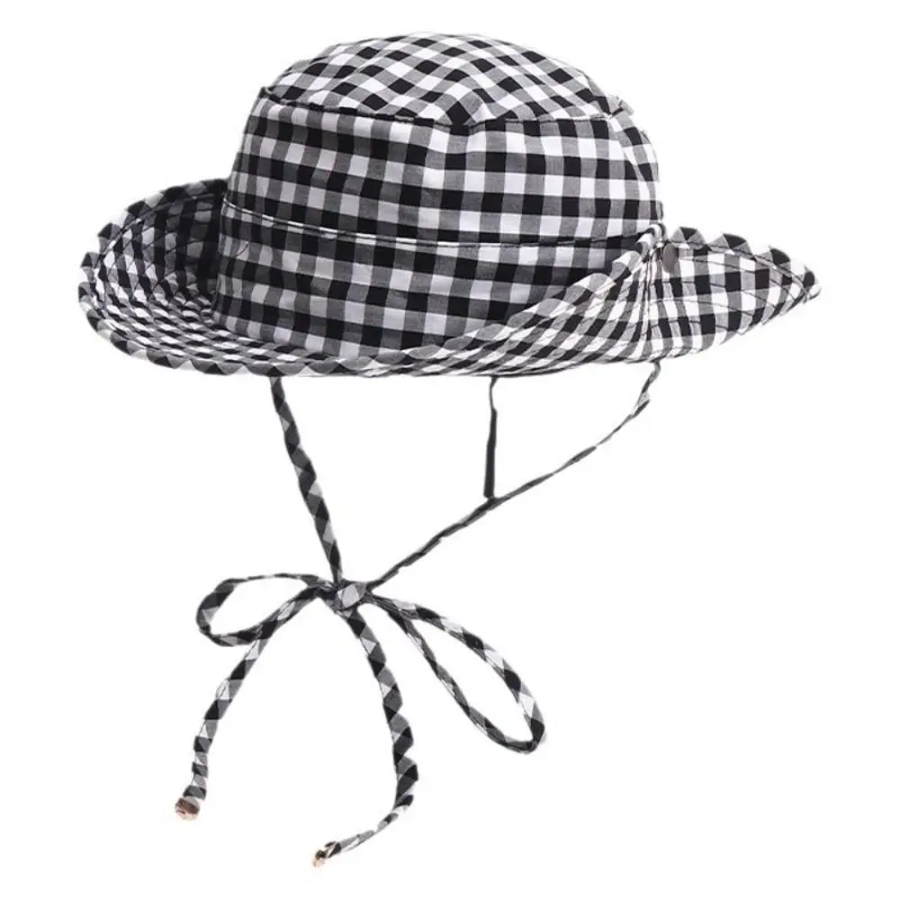 Sweet Contrasting Color Plaid Bucket Hat Big Brim Beach Fisherman Hat Sun Protection Sunshade Cap Spring and Summer
Sweet Contrasting Color Plaid Bucket Hat Big Brim Beach Fisherman Hat Sun Protection Sunshade Cap Spring and Summer