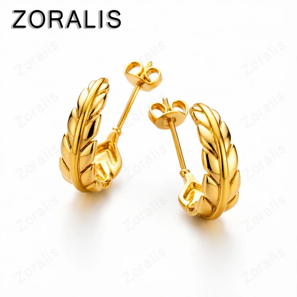 18K Gold Golden Feathers Stud Earrings For Women Earring Lady Fashion Party Birthday Wedding Jewelry Gifts
18K Gold Golden Feathers Stud Earrings For Women Earring Lady Fashion Party Birthday Wedding Jewelry Gifts