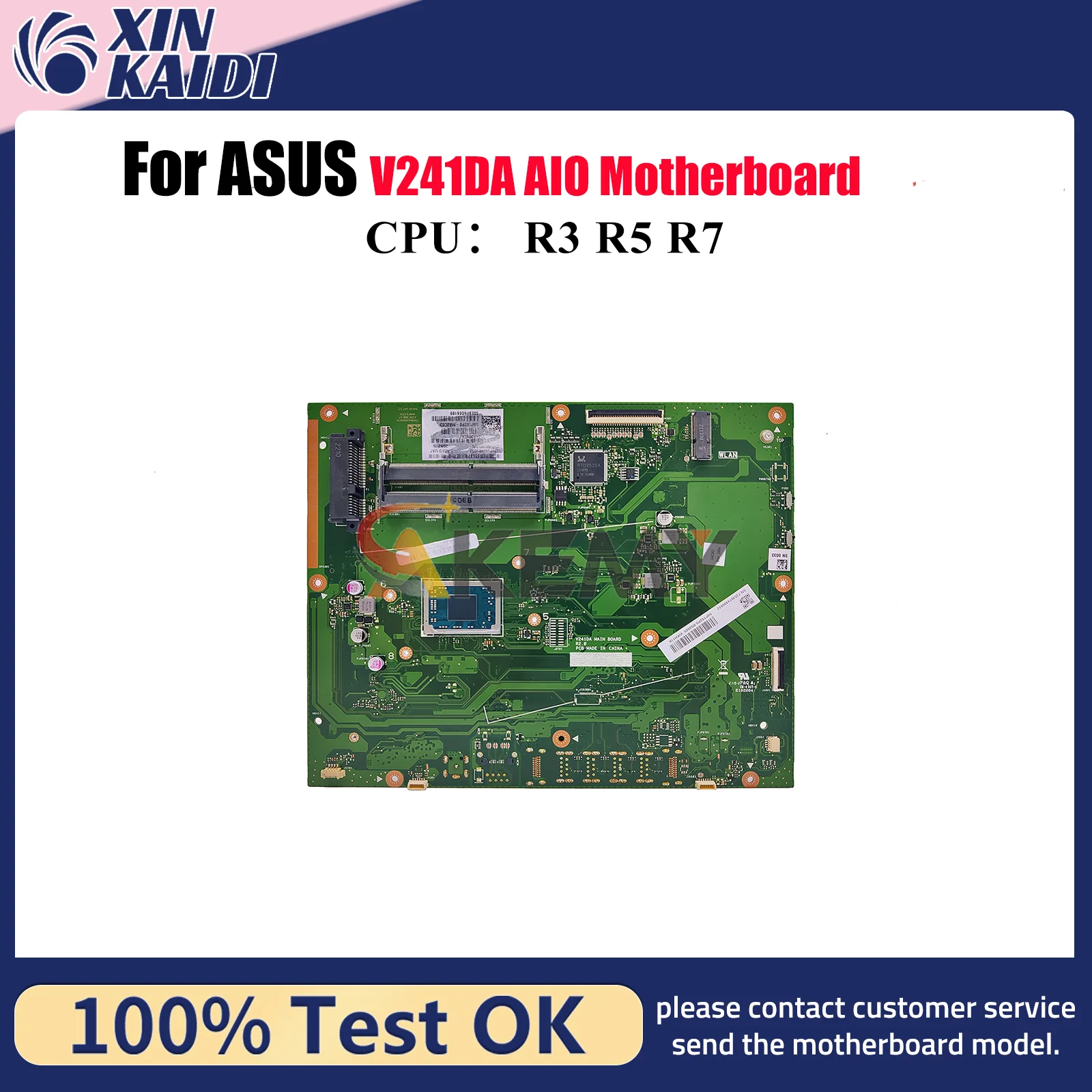 V241DA Motherboard For ASUS Vivo AiO V241DA V241D Mainboard With R3 R5 R7 CPU 100% tests OK fast shipping High quality
V241DA Motherboard For ASUS Vivo AiO V241DA V241D Mainboard With R3 R5 R7 CPU 100% tests OK fast shipping High quality