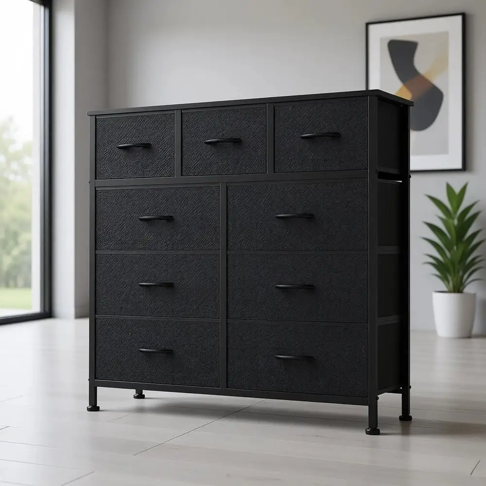 Metal and Wood Storage Chest for Bedroom, Entryway, or Closet in Matte Black
Metal and Wood Storage Chest for Bedroom, Entryway, or Closet in Matte Black