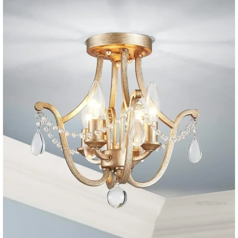 GHEUVNJ French retro iron crystal ceiling crystal lamp corridor hallway cloakroom bedroom creative American retro lamp
GHEUVNJ French retro iron crystal ceiling crystal lamp corridor hallway cloakroom bedroom creative American retro lamp