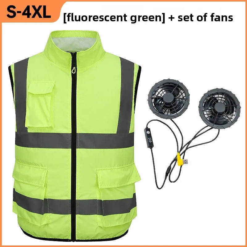 Men's Cooling Vest with Fan & Reflective Strips, Summer AC Air Conditioning Jacket for Outdoor Work, Construction, Road Safety
Men's Cooling Vest with Fan & Reflective Strips, Summer AC Air Conditioning Jacket for Outdoor Work, Construction, Road Safety