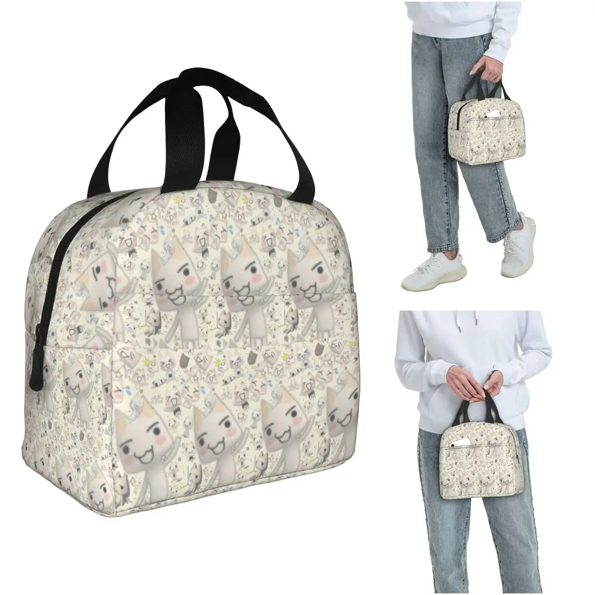 Cartoon Animation Toro Inoue Cat Insulated Lunch Bag for Women Kids Leakproof Food Boxes Thermal Lunch Box Tote
Cartoon Animation Toro Inoue Cat Insulated Lunch Bag for Women Kids Leakproof Food Boxes Thermal Lunch Box Tote
