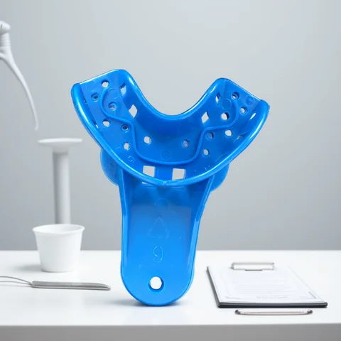 EASYINSMILE Dental S/M/L/XL Perforated Plastic Impression Trays Upper/Lower 12Pc Autoclavable