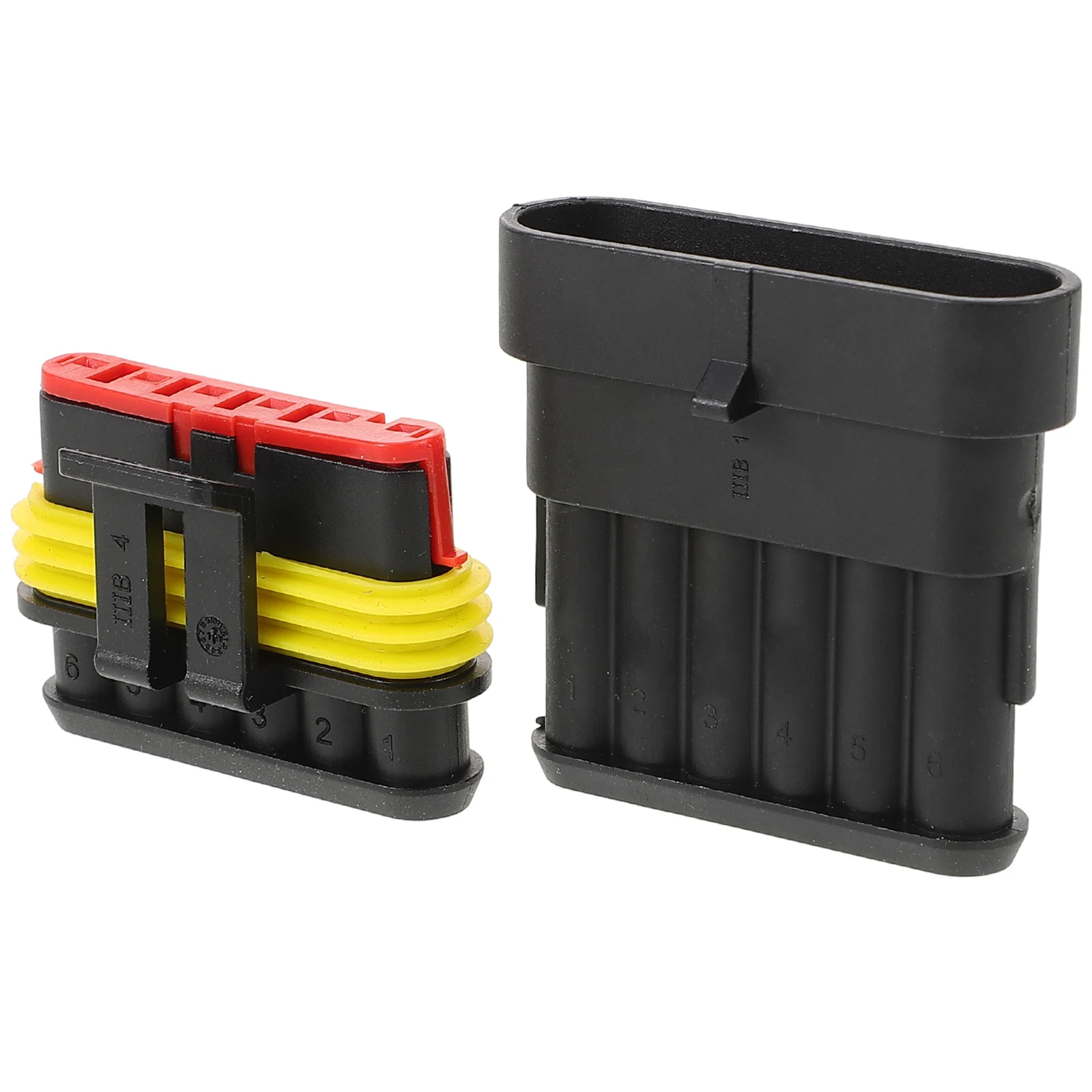 1 set 1. Waterproof Car Electrical Connectors 6 Pin Male Female Plugs Wire Connector Kit Rubber Socket Nylon Housing
1 set 1. Waterproof Car Electrical Connectors 6 Pin Male Female Plugs Wire Connector Kit Rubber Socket Nylon Housing