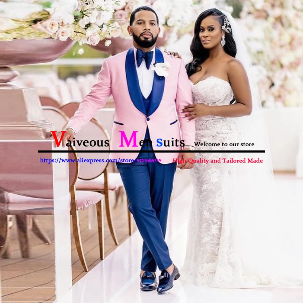 Pink Coats Royal Blue Vest Pants Wedding Suits for Men 2023 Men Suit Slim Fit Groom Wedding Party Suit Tuxedos Vestido De Novia
Pink Coats Royal Blue Vest Pants Wedding Suits for Men 2023 Men Suit Slim Fit Groom Wedding Party Suit Tuxedos Vestido De Novia