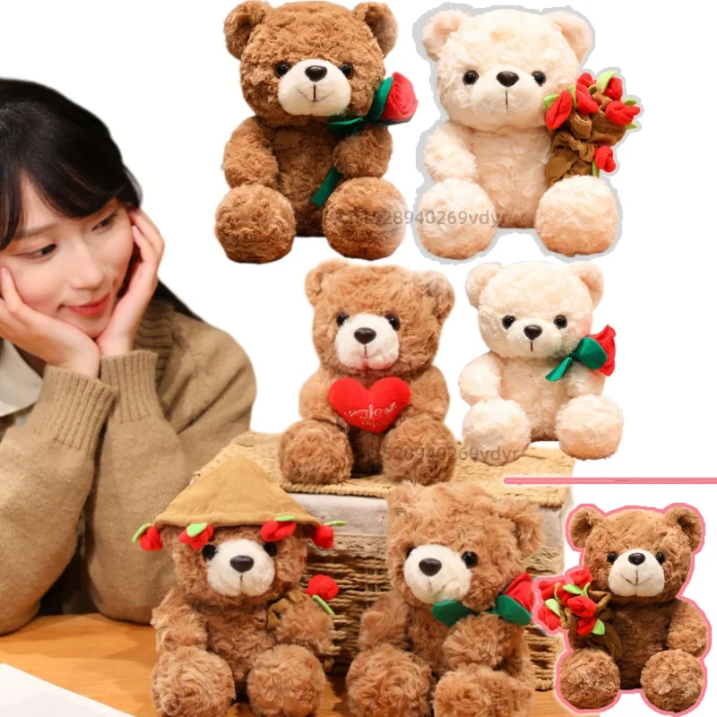 15/25cm Cartoon Bear Hug Roses Stuffed Plush Toys Sitting Curly Hair Love Dolls Valentine's Day Gift Graduation Gift Home Decor
15/25cm Cartoon Bear Hug Roses Stuffed Plush Toys Sitting Curly Hair Love Dolls Valentine's Day Gift Graduation Gift Home Decor