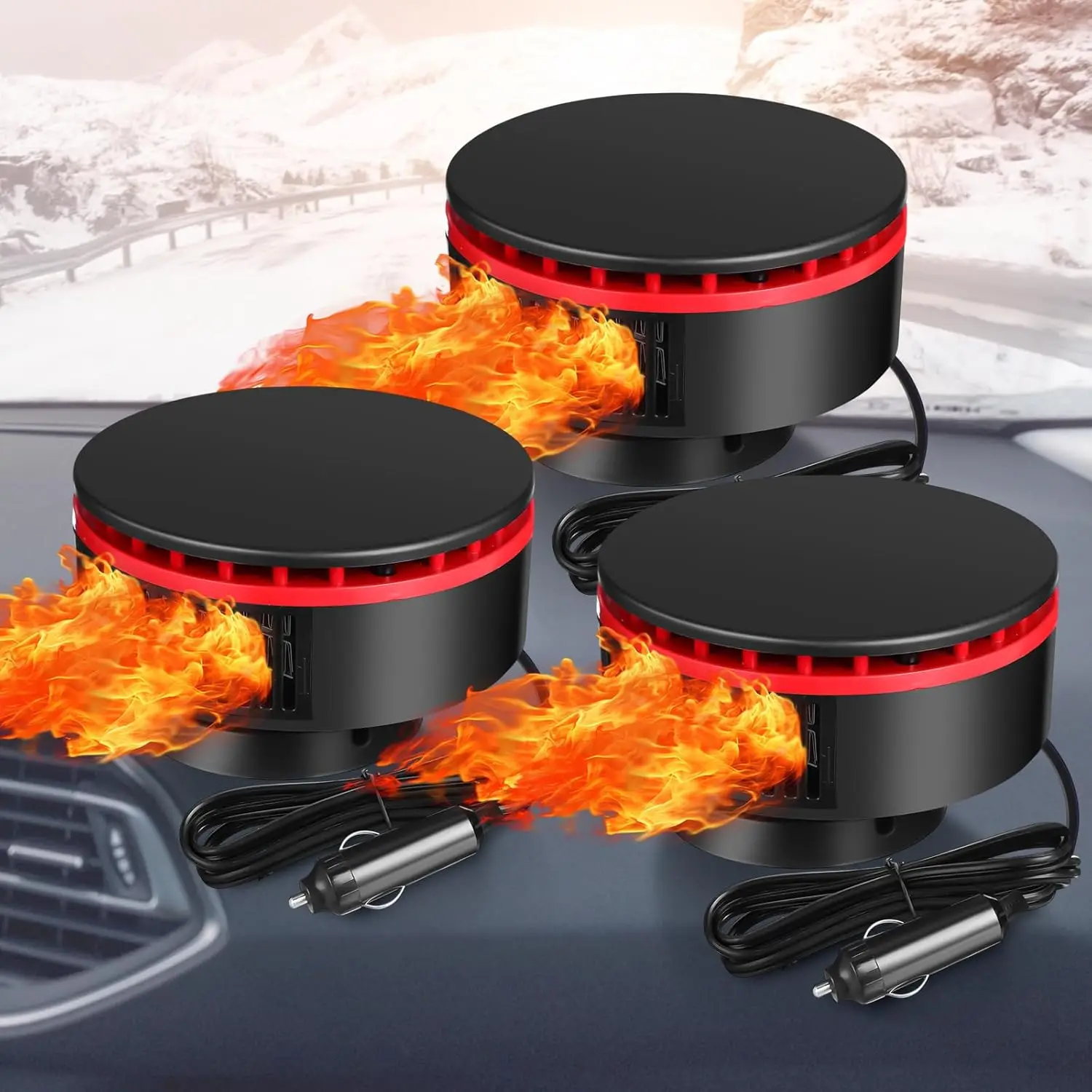 3 Pcs 12V Portable Car Heater 150W Defroster with Cooling Fan for SUV RV Winter Use
3 Pcs 12V Portable Car Heater 150W Defroster with Cooling Fan for SUV RV Winter Use