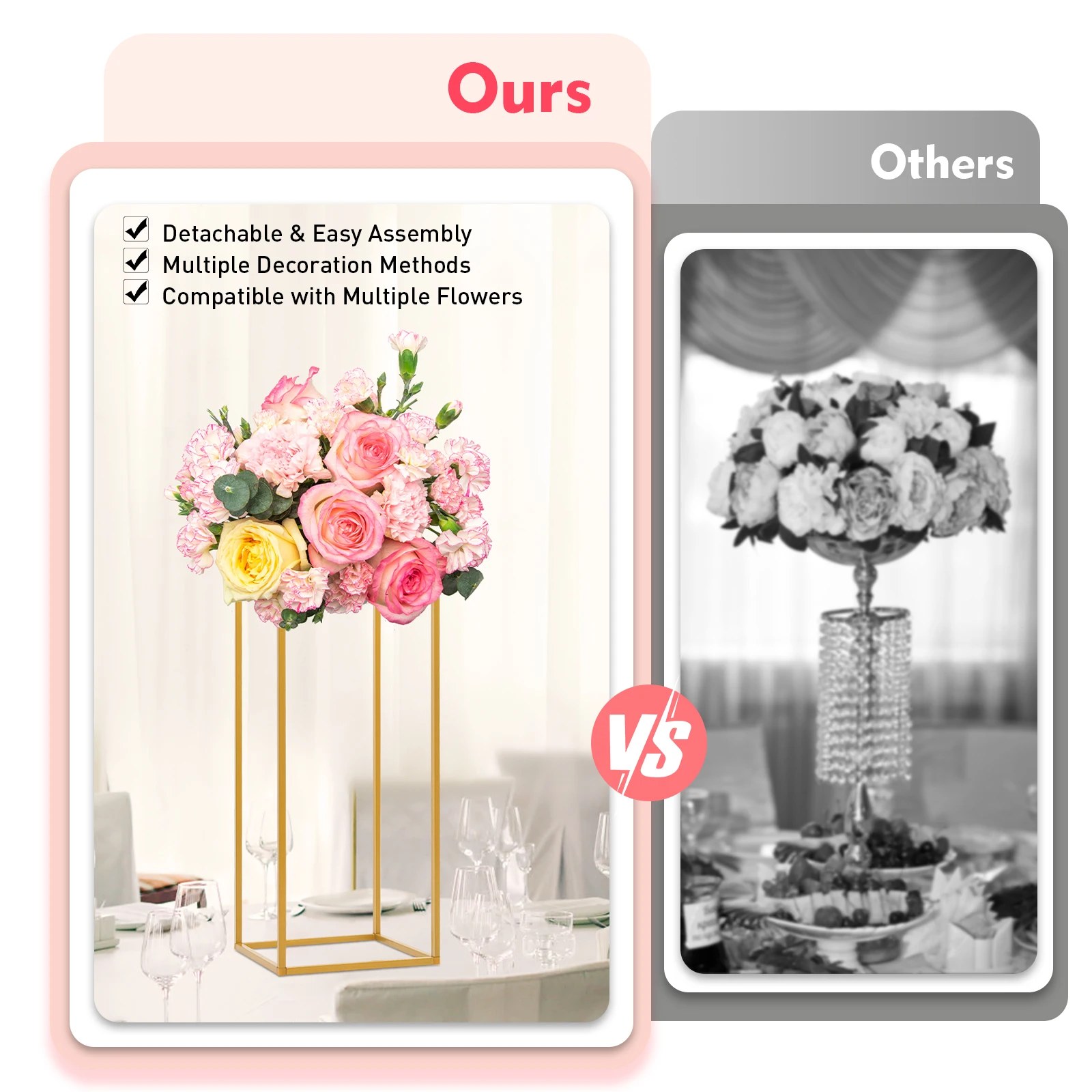 4Pcs 40cm/60cm/80cm/100cm Tall Metal Flower Stand Wedding Table Centerpieces Golden Wedding Flower DlY Decor Stand
4Pcs 40cm/60cm/80cm/100cm Tall Metal Flower Stand Wedding Table Centerpieces Golden Wedding Flower DlY Decor Stand