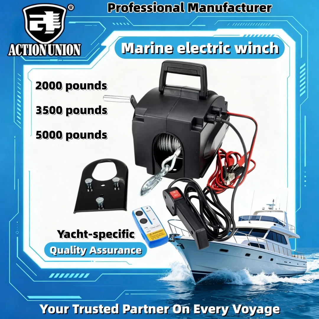 Marine Electric Winch 2000/3500/5000 Pounds, Small Car Yacht Portable Electric Winch 12V Marine Tractor, Strong Power
Marine Electric Winch 2000/3500/5000 Pounds, Small Car Yacht Portable Electric Winch 12V Marine Tractor, Strong Power