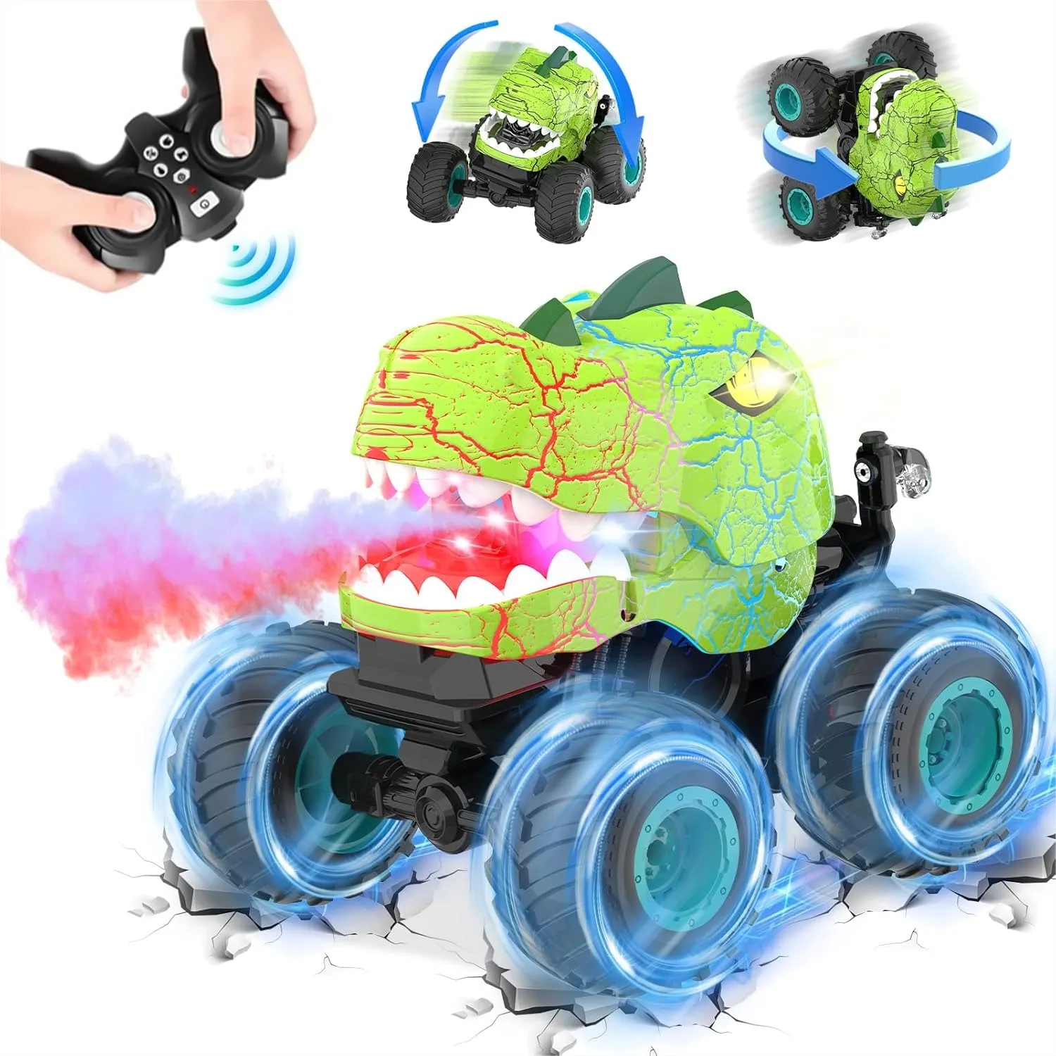 Remote Control Monster Truck with Spray & Light, 2.4 GHz RC Car for Kids 5-7, 360° Stunts
Remote Control Monster Truck with Spray & Light, 2.4 GHz RC Car for Kids 5-7, 360° Stunts