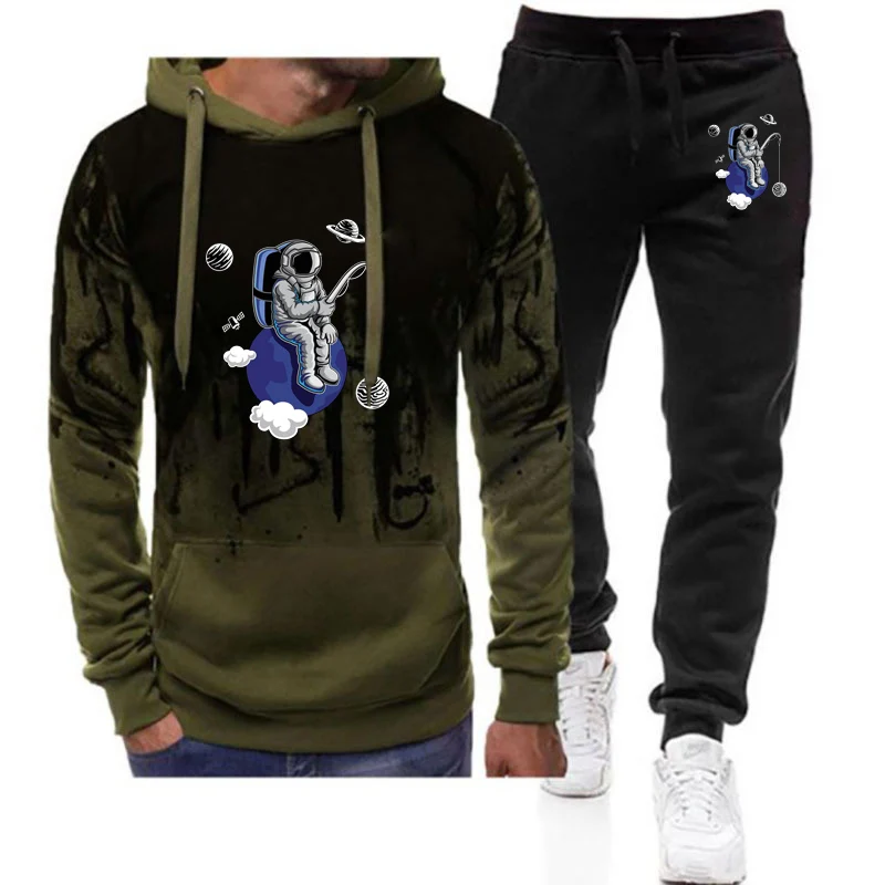 Funny Design Astronaut 2025 Sring And Autumn Casual Men's Long sleeved Hoodies Set Gradient Color Casual Sports Pants Suits
Funny Design Astronaut 2025 Sring And Autumn Casual Men's Long sleeved Hoodies Set Gradient Color Casual Sports Pants Suits