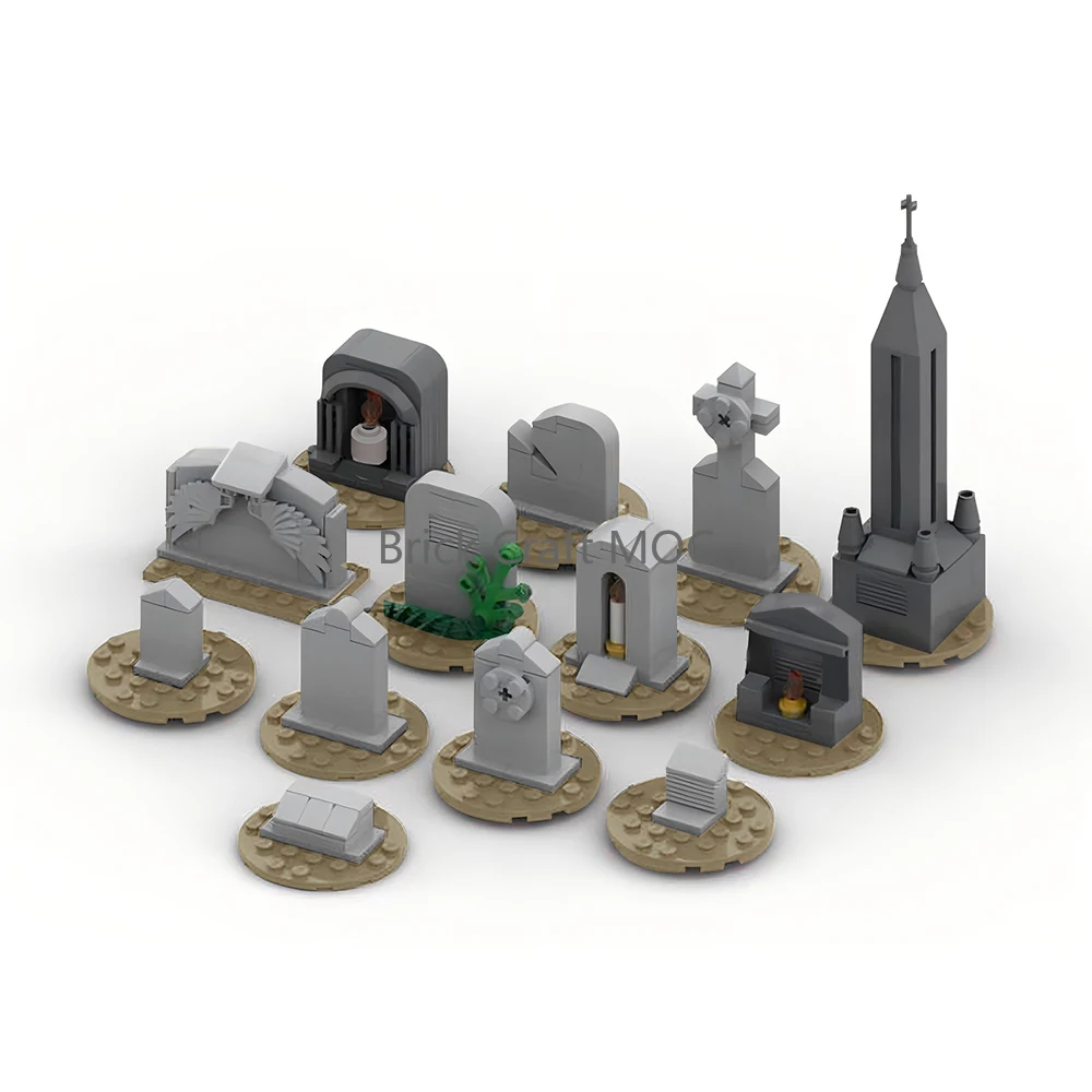 MOC Cemetery Tombstone Scene Building Blocks Set - 12pcs Halloween Graveyard Miniature Diorama Model Kit for Diorama Fans
MOC Cemetery Tombstone Scene Building Blocks Set - 12pcs Halloween Graveyard Miniature Diorama Model Kit for Diorama Fans