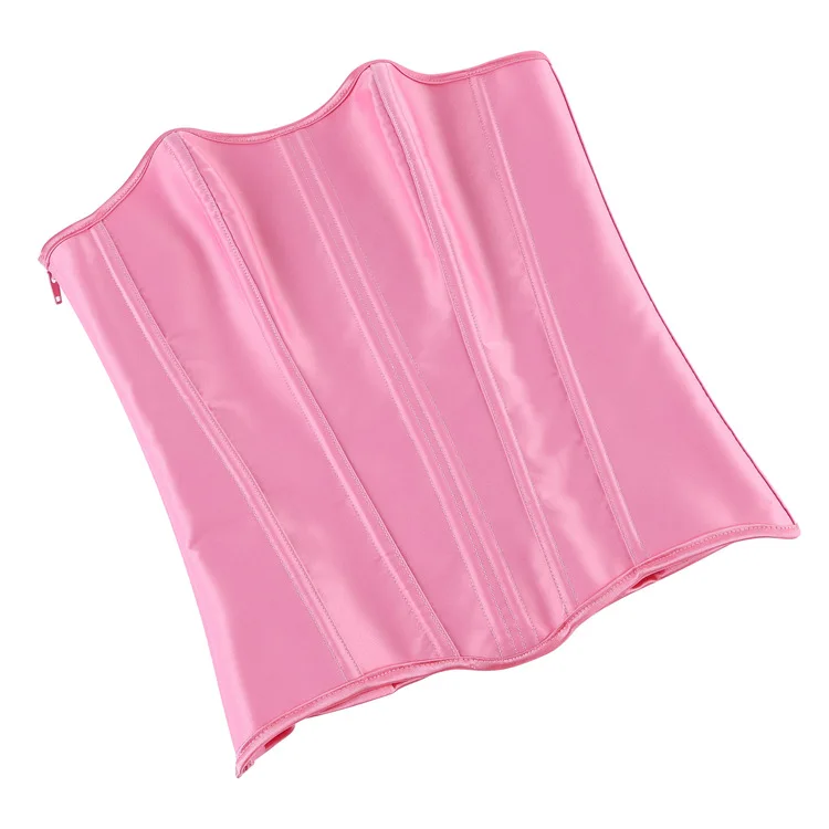 Corsé por encima del busto para mujer, Top de satén blanco y negro, corpiño sencillo y elegante, faja gótica con cremallera en la cintura, ropa moldeadora Sexy Corsé por encima del busto para mujer, Top de satén blanco y negro, corpiño sencillo y elegante, faja gótica con cremallera en la cintura, ropa moldeadora Sexy