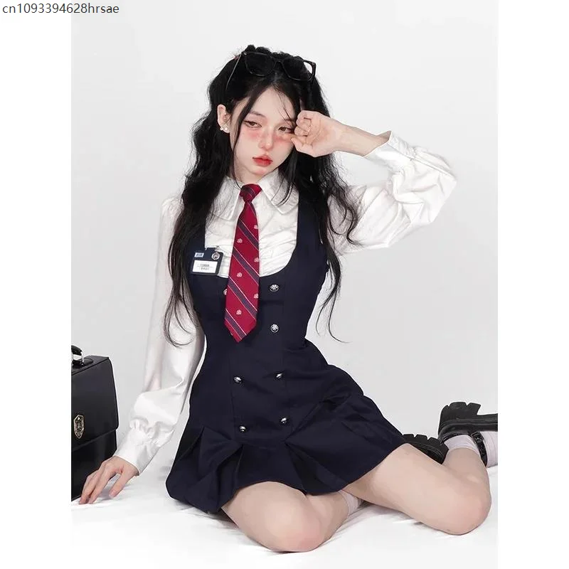 Platycodon Grandiflorum Style Japan fashion Autumn Long sleeve Jk Uniform Pure Desire Autumn and Winter Preppy Suspender Skirt
Platycodon Grandiflorum Style Japan fashion Autumn Long sleeve Jk Uniform Pure Desire Autumn and Winter Preppy Suspender Skirt
