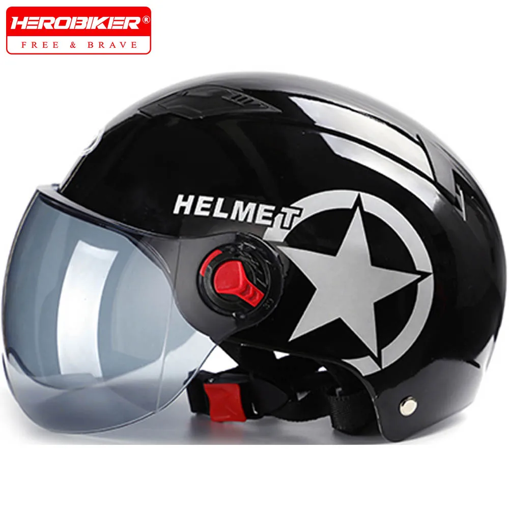Black Helmet For Motorcycle Half Helmet Four Seasons Anti Fall Helmet Anti-UV Safety Hard Hat Bicycle Cap Motorcycle Accessories
Black Helmet For Motorcycle Half Helmet Four Seasons Anti Fall Helmet Anti-UV Safety Hard Hat Bicycle Cap Motorcycle Accessories