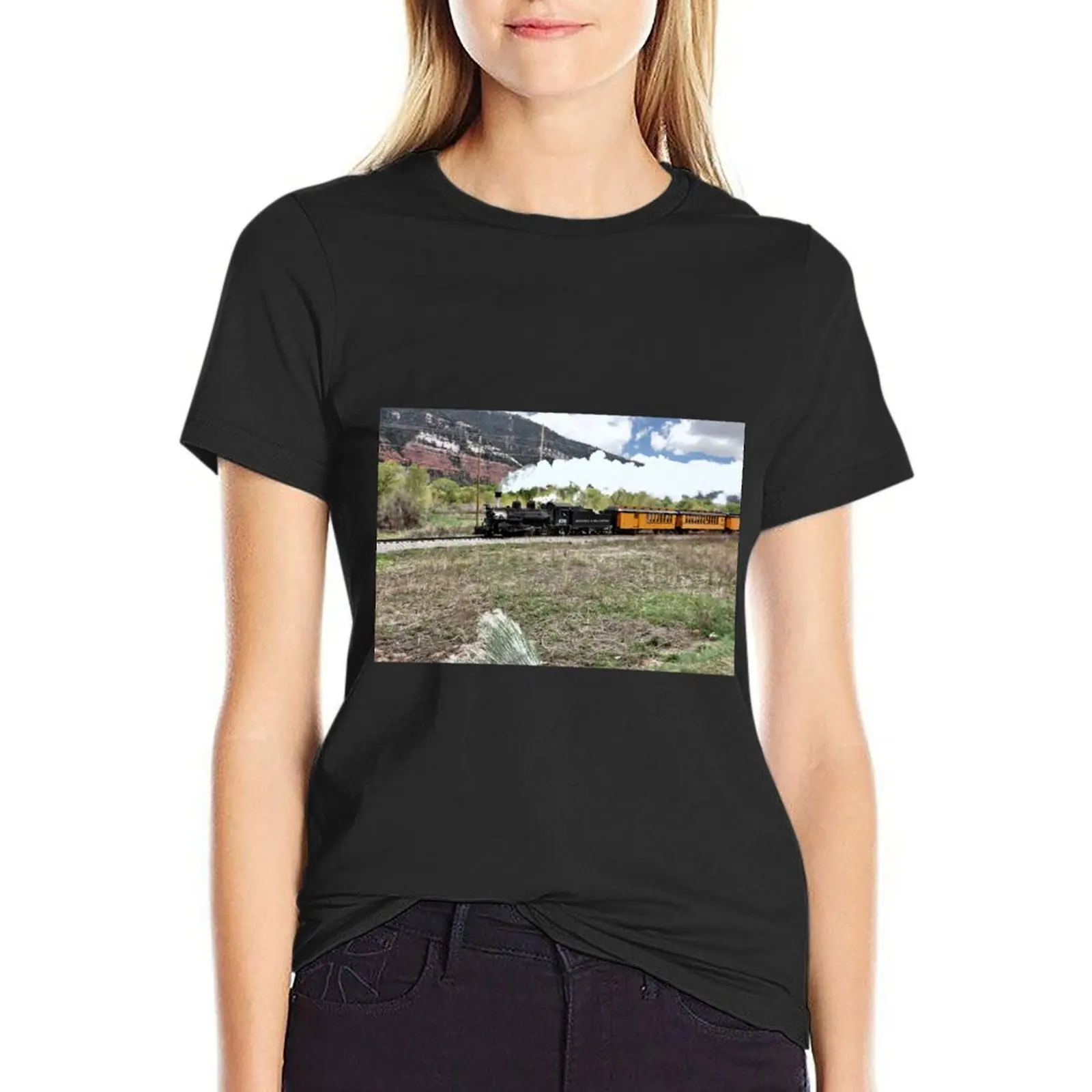 Steam Locomotive - Durango And Silverton Railroad 1 T-Shirt blanks customs design your own oversized workout shirts for Women
Steam Locomotive - Durango And Silverton Railroad 1 T-Shirt blanks customs design your own oversized workout shirts for Women