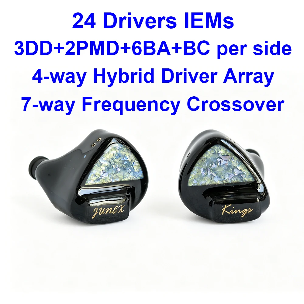 JUNEX Kings IEM Earphones in Ear Monitors Earbuds Hifi Headphones Wired Hi-end Flagship Hybrid Headphone 2pin EST IEMs Headsets
JUNEX Kings IEM Earphones in Ear Monitors Earbuds Hifi Headphones Wired Hi-end Flagship Hybrid Headphone 2pin EST IEMs Headsets
