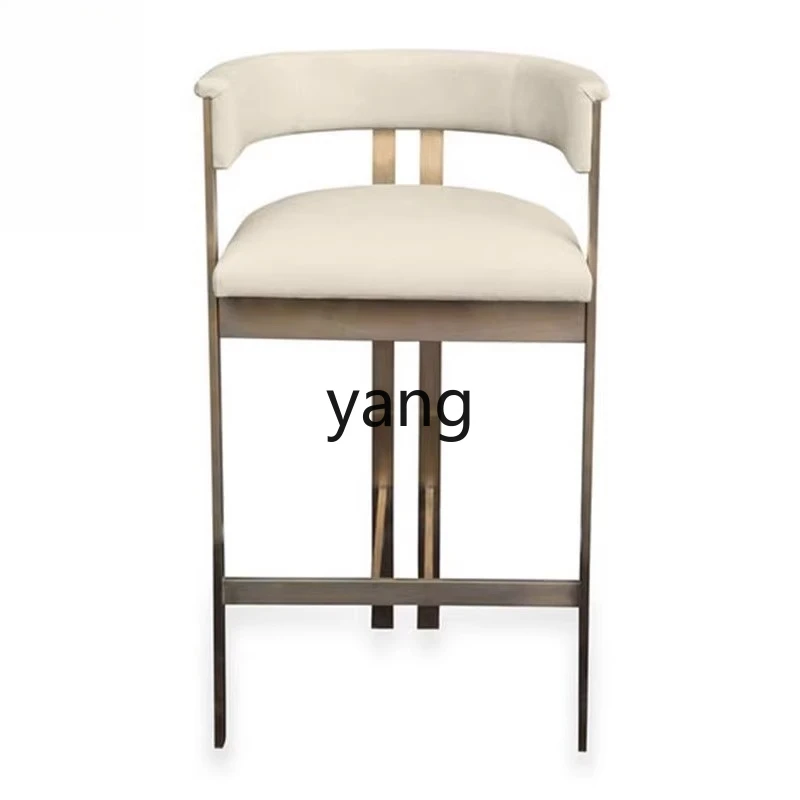 LH Nordic light luxury metal stainless steel front desk reception high chair creative bar chair
LH Nordic light luxury metal stainless steel front desk reception high chair creative bar chair