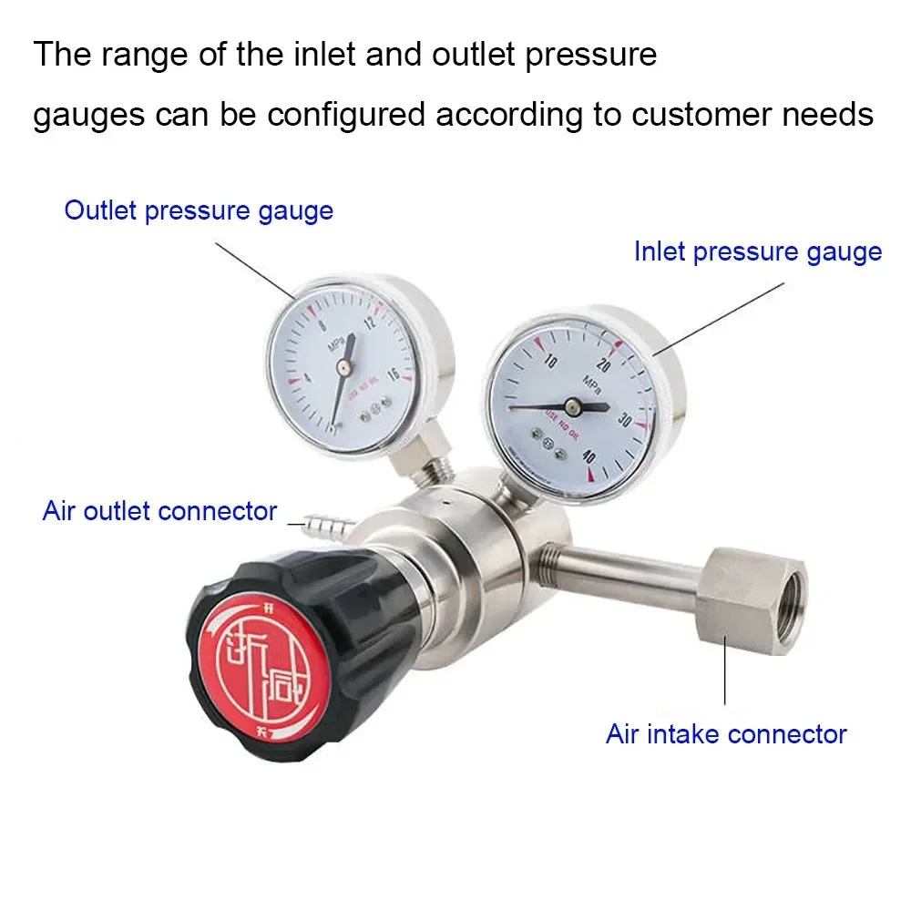 Stainless Steel SS316 Pressure Regulator, 25MPa Input 2.5MPa Output for Gases
Stainless Steel SS316 Pressure Regulator, 25MPa Input 2.5MPa Output for Gases