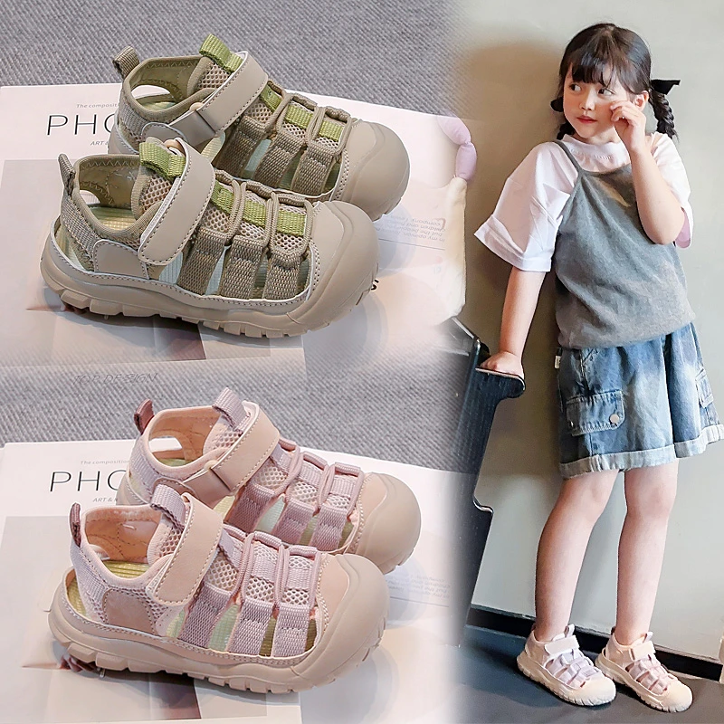 Students Casual Sandals Toes Capped Anti-kicked Kids Sports Shoes Hollowed-out 2025 Summer New Boys Girls Tennis Shoes Non-slip
Students Casual Sandals Toes Capped Anti-kicked Kids Sports Shoes Hollowed-out 2025 Summer New Boys Girls Tennis Shoes Non-slip