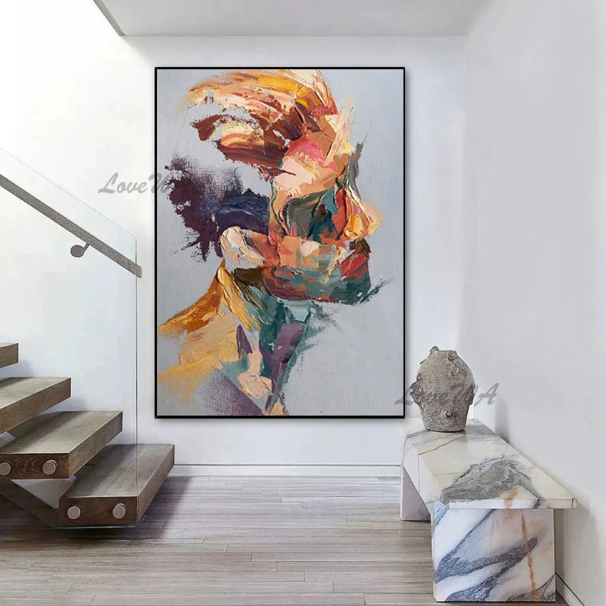 Human Face Picture Canvas Knife Acrylic Art, 100% Hand Painted Boy Portrait Oil Painting, Bedroom Wall Decoration Art, Set
Human Face Picture Canvas Knife Acrylic Art, 100% Hand Painted Boy Portrait Oil Painting, Bedroom Wall Decoration Art, Set