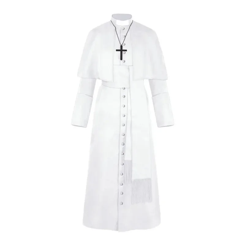 Medieval Renaissance Priest Costume Catholic Church Religious Roman Retro Pope Pastor Father Mass Missionary Robe Clergy Cas MN3
Medieval Renaissance Priest Costume Catholic Church Religious Roman Retro Pope Pastor Father Mass Missionary Robe Clergy Cas MN3