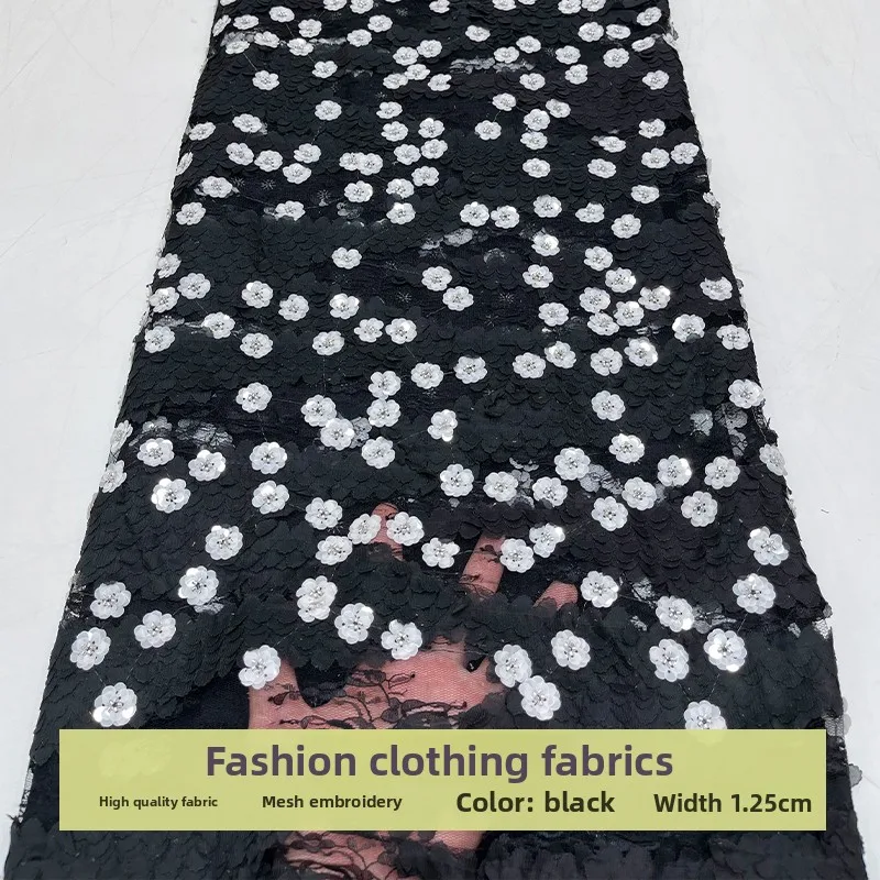 Lace Mesh Bead Tube Embroidery Sequins Fabric for Childrens Clothing Wedding Dress Cheongsam Cloth Diy Per Yard Sewing Material
Lace Mesh Bead Tube Embroidery Sequins Fabric for Childrens Clothing Wedding Dress Cheongsam Cloth Diy Per Yard Sewing Material