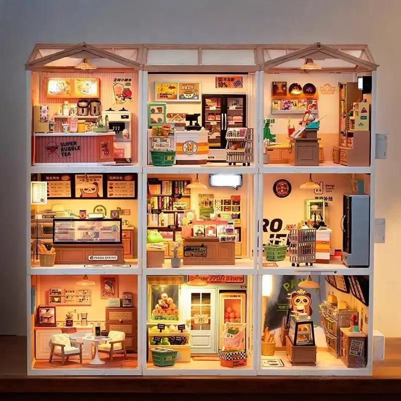 Genuine RUOLAI Little Bear Restaurant Christmas Gingerbread House BakeryWooden Diy Cabin Model Miniature Scene Gift
Genuine RUOLAI Little Bear Restaurant Christmas Gingerbread House BakeryWooden Diy Cabin Model Miniature Scene Gift