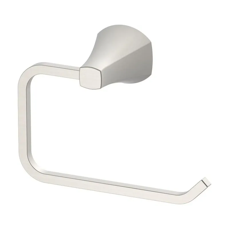Simple Flare Style Wall Mount Toilet Paper Holder in Satin Nickel Finish
Simple Flare Style Wall Mount Toilet Paper Holder in Satin Nickel Finish