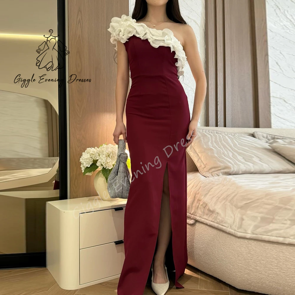 Customized Giggle Evening Dress Straight One-shoulder Sleeveless Split Ruched elegant Formal Saudi evening dress for women 2024
Customized Giggle Evening Dress Straight One-shoulder Sleeveless Split Ruched elegant Formal Saudi evening dress for women 2024