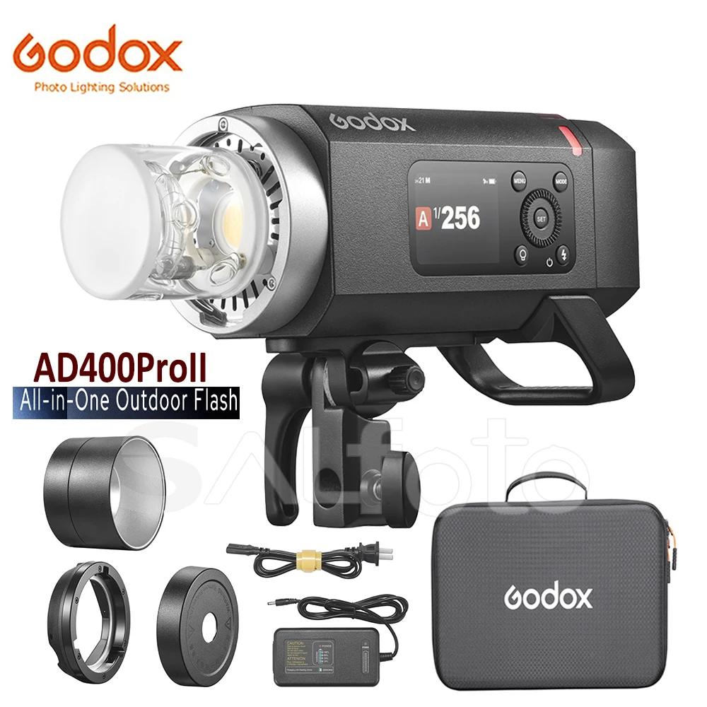 Godox AD400Pro II All-in-One TTL HSS 2.4G Wireless Flash 400Ws Li-on Battery Outdoor Strobe Light with 30W Bi-color LED Lamp
Godox AD400Pro II All-in-One TTL HSS 2.4G Wireless Flash 400Ws Li-on Battery Outdoor Strobe Light with 30W Bi-color LED Lamp