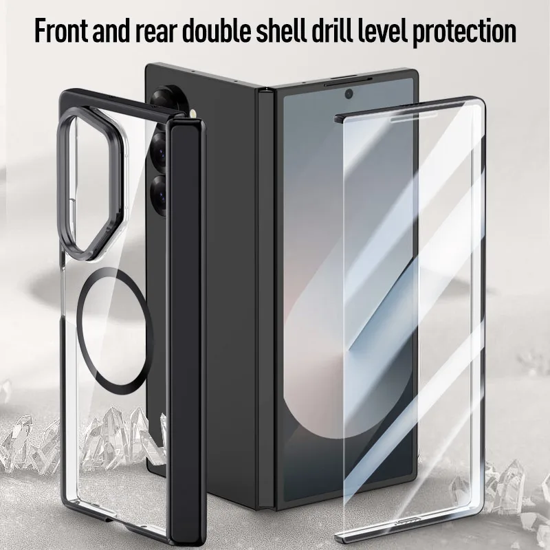 Складной чехол для Samsung Galaxy Z Fold 6 ELVEV 360 ° Полный шарнир гальванизированная прозрачная задняя панель + закаленное стекло
Складной чехол для Samsung Galaxy Z Fold 6 ELVEV 360 ° Полный шарнир гальванизированная прозрачная задняя панель + закаленное стекло