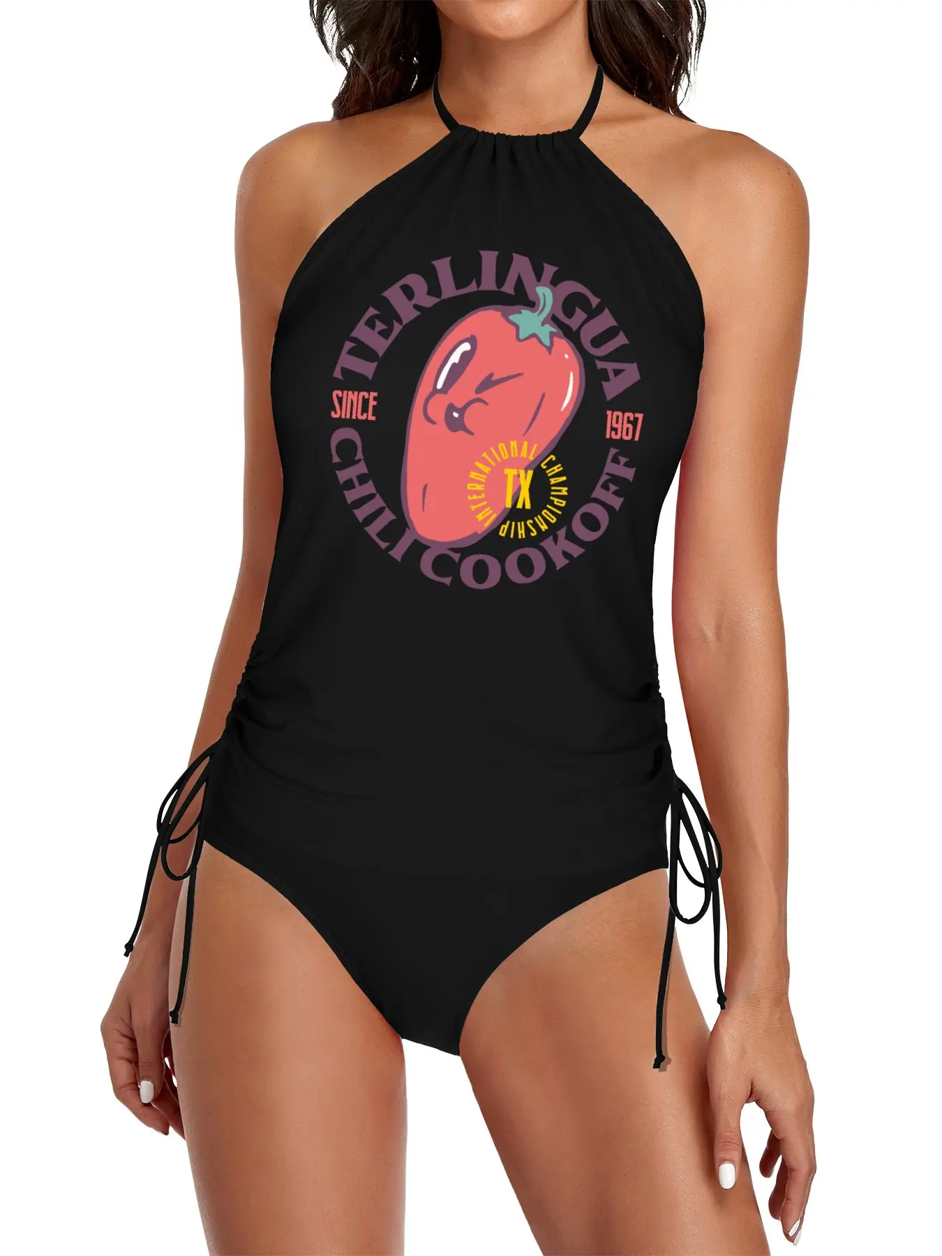 Terlingua Chili Cookoff Annual Texas Chili International Championship Since 1967 No Beans Professional Authen Split Swimsuit Set
Terlingua Chili Cookoff Annual Texas Chili International Championship Since 1967 No Beans Professional Authen Split Swimsuit Set