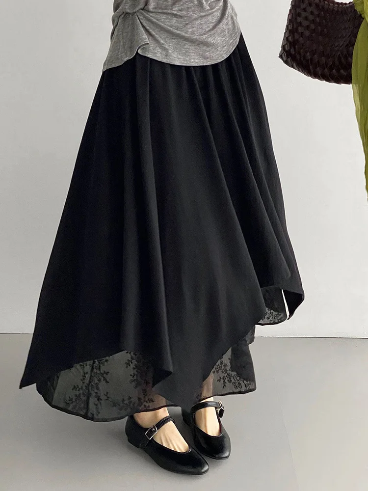 High Elastic Waist Beige Lace Irregular Hem A-line Half-body Skirt Women Fashion Tide New Spring Autumn 2026
High Elastic Waist Beige Lace Irregular Hem A-line Half-body Skirt Women Fashion Tide New Spring Autumn 2026