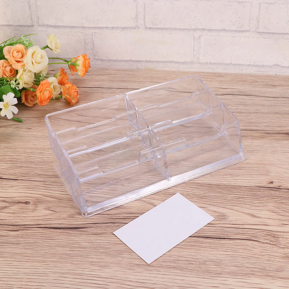 Six Slots Multi-Compartment Acrylic Business Card Holder Compact Desk Organizer Office Supplies School Stationery Cards
Six Slots Multi-Compartment Acrylic Business Card Holder Compact Desk Organizer Office Supplies School Stationery Cards
