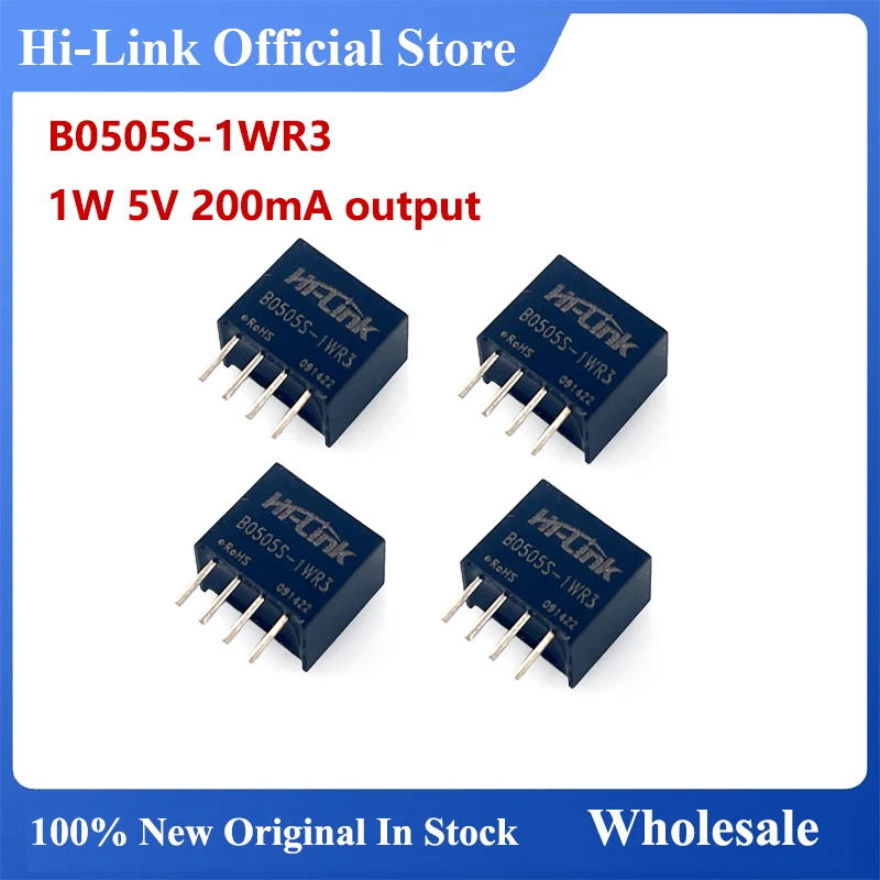 Free Shipping 50pcs/lot Small Size B0505S-1WR3 Smart Electronic 1W 5V 200mA DC DC Power Supply Intelligent Module 88% Efficiency
Free Shipping 50pcs/lot Small Size B0505S-1WR3 Smart Electronic 1W 5V 200mA DC DC Power Supply Intelligent Module 88% Efficiency